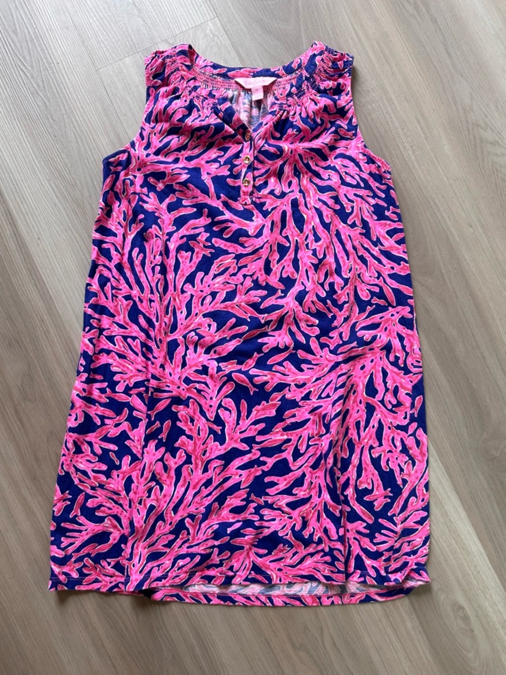 Lilly Pulitzer Girls XL Blue Pink Coral Dress